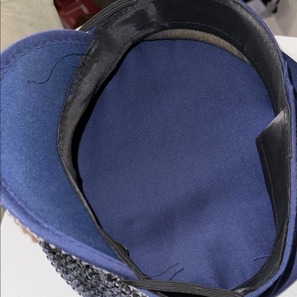 Rhinestone Police Hat with Silver Badge - Picture 2 of 3